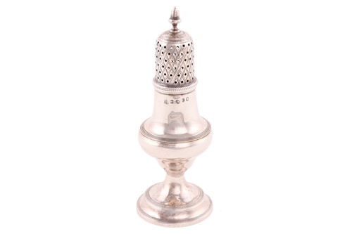 Lot 503 - A George III silver sugar caster, London 1792...