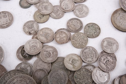 Lot 252 - A large collection of silver content UK coins,...