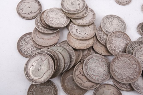 Lot 252 - A large collection of silver content UK coins,...