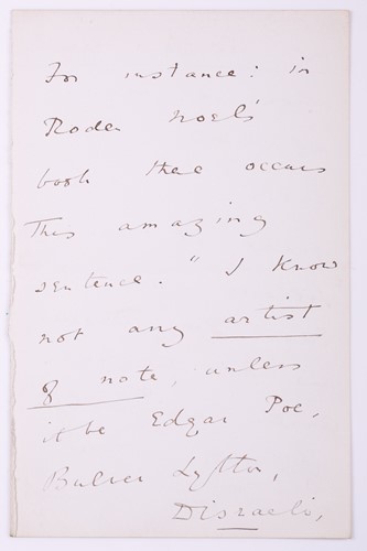 Lot 219 - Wilde, Oscar: (1854-1900) writer, an original...