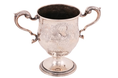 Lot 495 - An 18th century Irish silver two handled...