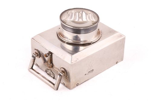 Lot 545 - An Edwardian silver cased portable electric...