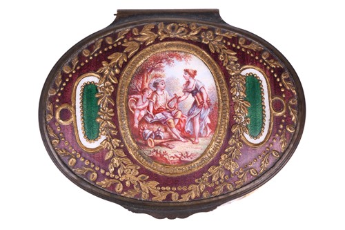 Lot 249 - A 19th-century French porcelain, brass and...