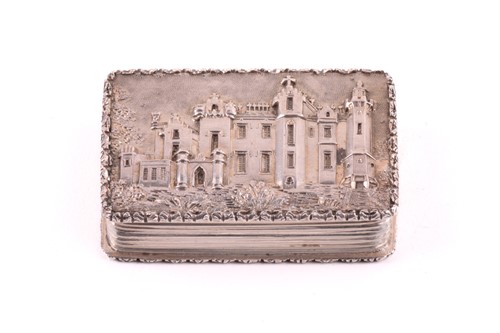 Lot 447 - A rare George IV 'castle top' silver...