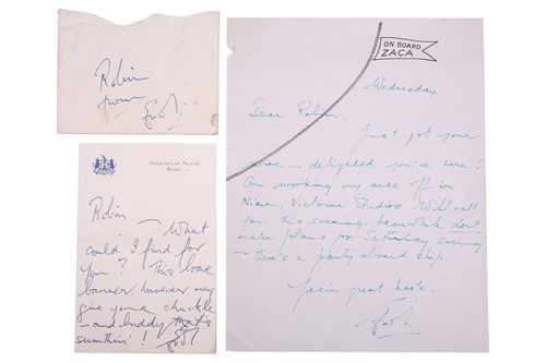 Lot 211 - Errol Flynn (1909-1959) actor, two handwritten...