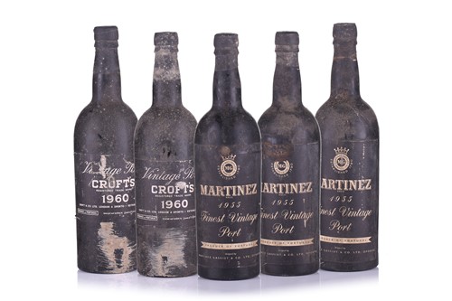 Lot 128 - Three bottles of Martinez 1955 Vintage Port,...