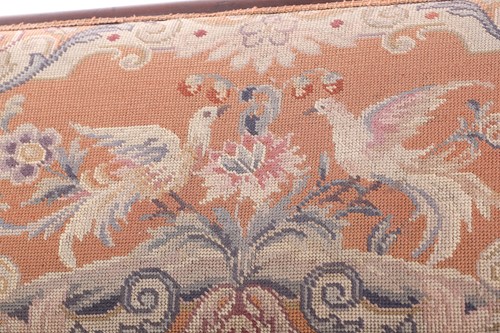 Lot 140 - A 1920s stained beech duet stool, the turned...