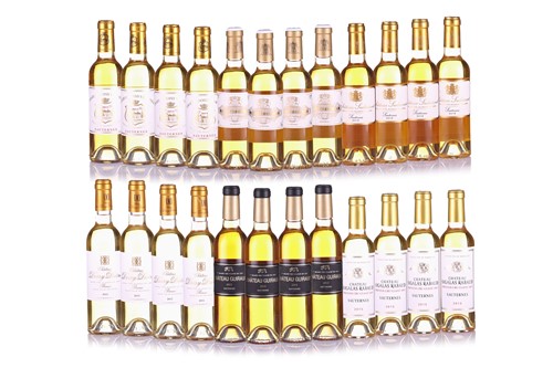 Lot 83 - Two mixed cases of 24 half bottles of...