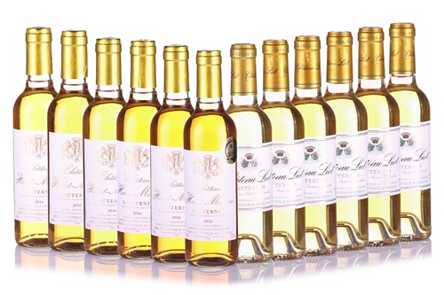 Lot 71 - A case of twelve half bottles of Sauternes...