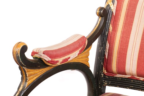 Lot 145 - A pair of Regency and later painted and parcel...