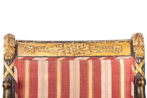 Lot 145 - A pair of Regency and later painted and parcel...