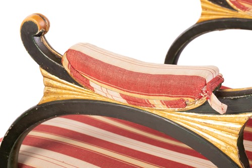 Lot 145 - A pair of Regency and later painted and parcel...