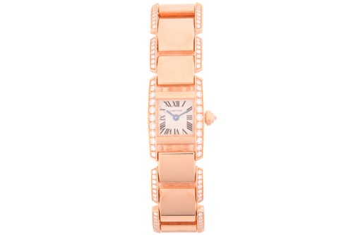 Lot 366 - A Cartier Tankissime 18ct gold watch with...