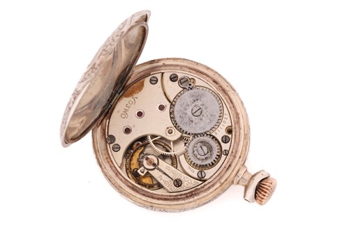 Lot 429 - An Omega open-face pocket watch, featuring a...