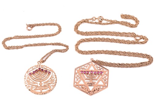 Lot 243 - Two pendants of Jewish interest, each...