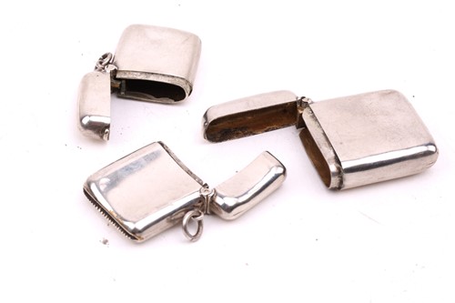 Lot 490 - A silver cigarette case by John Millward Banks,...