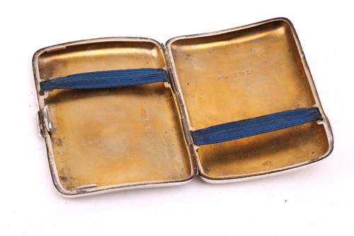 Lot 490 - A silver cigarette case by John Millward Banks,...