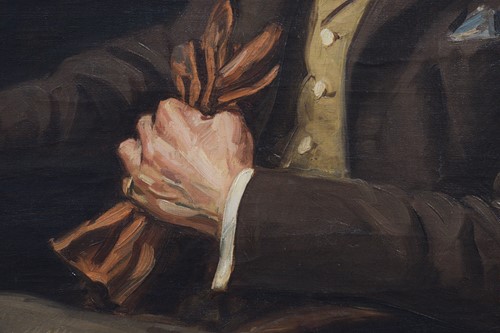 Lot 76 - Alexander Christie (1901-1986), a seated...