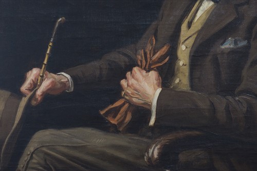 Lot 76 - Alexander Christie (1901-1986), a seated...