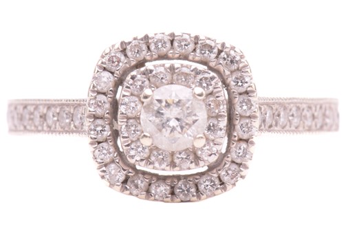 Lot 110 - A diamond cluster ring, set with a cluster of...