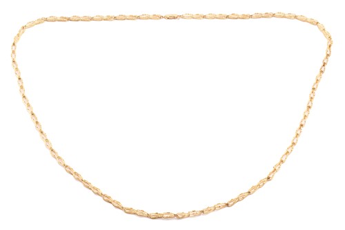 Lot 6 - A Modernism fancy link necklace in 18ct yellow...
