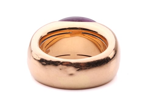 Lot 258 - An amethyst cocktail ring by Adolfo Courrier,...