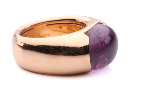 Lot 258 - An amethyst cocktail ring by Adolfo Courrier,...