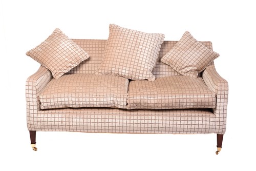 Lot 142 - A Regency style settee, 20th century, well...