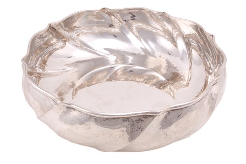 Lot 533 - An Italian white metal bowl of circular...