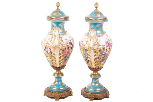 Lot 207 - A pair of very large and impressive Sevres...