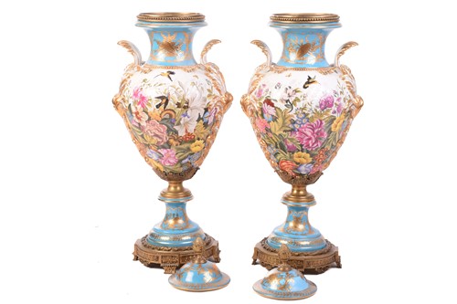Lot 207 - A pair of very large and impressive Sevres...