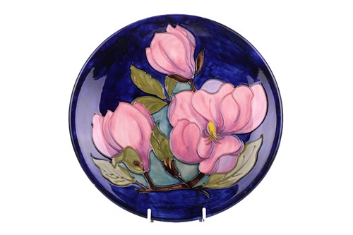 Lot 106 - A pair of Walter Moorcroft circular pottery...