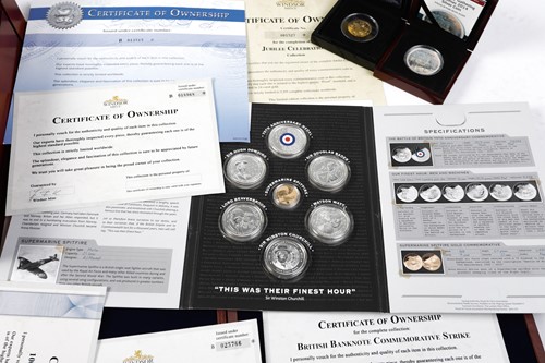 Lot 242 - A Danbury Mint 'The History of Britain' silver...