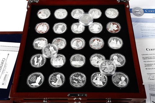 Lot 242 - A Danbury Mint 'The History of Britain' silver...