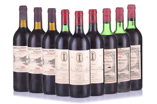 Lot 117 - Nine bottles of Pomerol, comprising three...