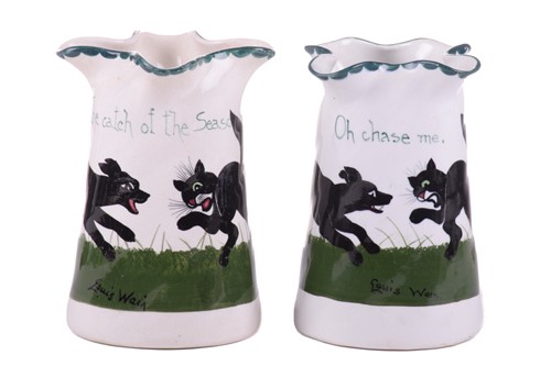 Lot 134 - Louis Wain for The Bristol Cat & Dog Pottery,...