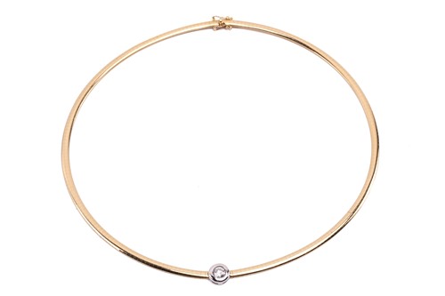 Lot 248 - A diamond-set collar necklace, featuring a...