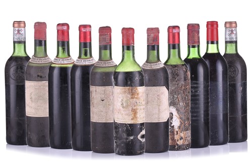 Lot 98 - Eleven bottles of Bordeaux, missing labels,...