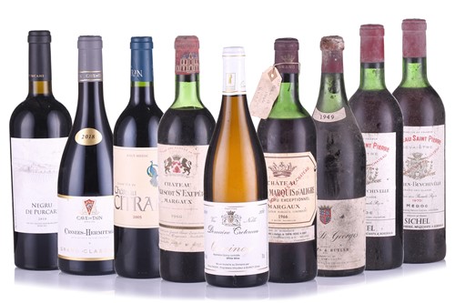 Lot 55 - Nine bottles of mixed wine comprising one...