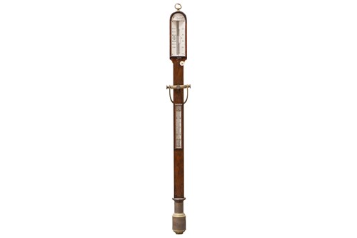 Lot 166 - A Victorian rosewood Marine stick barometer,...