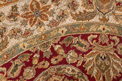 Lot 155 - A possibly Indian lotus-shaped red ground...