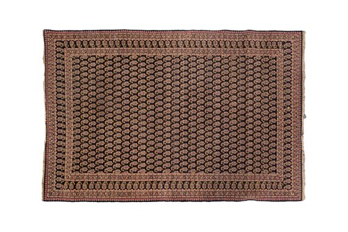 Lot 156 - A black ground Senneh rug with an allover...