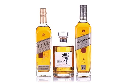 Lot 175 - Three bottles of whisky comprising one Hibiki...