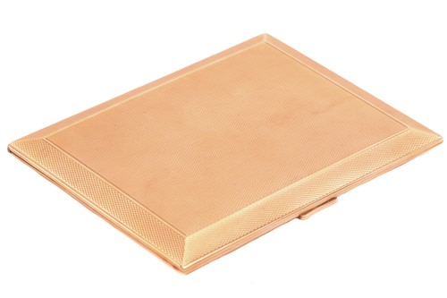 Lot 349 - A 9ct yellow gold cigarette case of...