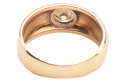 Lot 12 - A diamond gypsy ring, flush-set with a round...