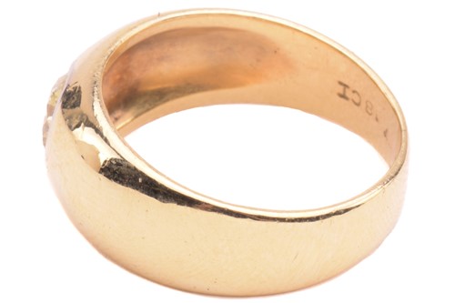 Lot 12 - A diamond gypsy ring, flush-set with a round...