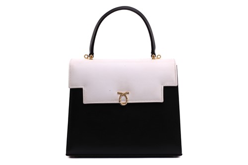 Lot 35 - Launer - 'Traviata' handbag in black and white...