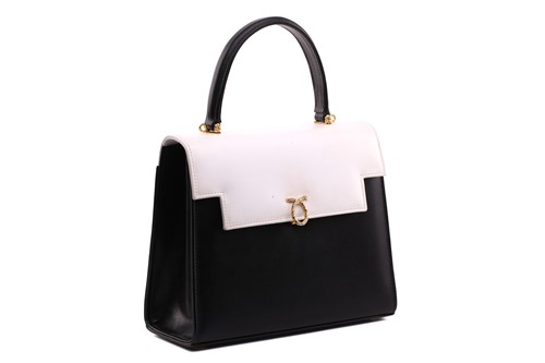 Lot 35 - Launer - 'Traviata' handbag in black and white...