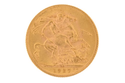 Lot 343 - A George V full sovereign 1927, obverse with...