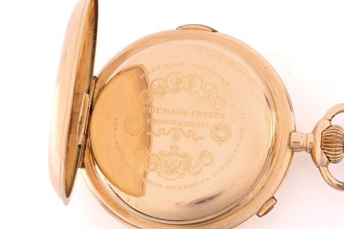 Lot 452 - An Audemars Freres full hunter chronograph...